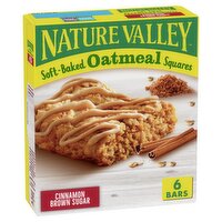 Nature Valley Cinnamon Brown Sugar Soft-Baked Oatmeal Squares, 1.24 oz, 6 count