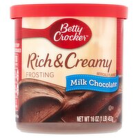 Betty Crocker Rich & Creamy Milk Chocolate Frosting, 16 oz, 16 Ounce