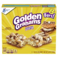 General Mills Golden Grahams Treats S'mores Chocolate Marshmallow Bars, 1.06 oz, 8 count, 8.48 Ounce