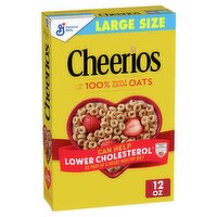 General Mills Cheerios Toasted Whole Grain Oat Cereal Large Size, 12 oz