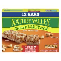 Nature Valley Sweet & Salt Nut Cashew Chewy Granola Bars, 1.2 oz, 12 count, 14.4 Ounce