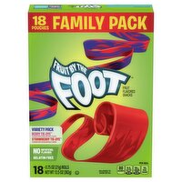 Fruit by the Foot Fruit Flavored Snacks Variety Pack, 0.75 oz, 18 count