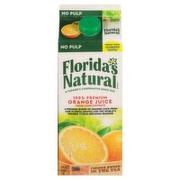 Florida's Natural No Pulp 100% Premium Orange Juice, 52 fl oz, 52 Fluid ounce