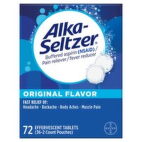 Alka-Seltzer Original Flavor Effervescent Tablets, 72 count