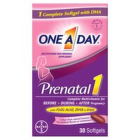 One A Day Prenatal 1 Multivitamin/Multimineral Supplement, 30 count