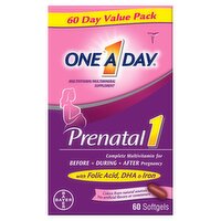 One A Day Women's Prenatal 1 Softgels 60 Day Value Pack, 60 count