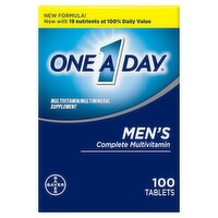 One A Day Men's Complete Multivitamin/Multimineral Supplement, 100 count, 100 Each