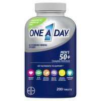 One A Day Men's 50+ Complete Multivitamin/Multimineral Supplement, 200 Count