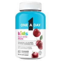 One A Day Kids Cherry Multi with Iron Dietary Supplement, 60 count
