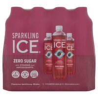Sparkling Ice Zero Sugar Black Raspberry Flavored Sparkling Water, 17 fl oz, 12 count