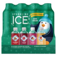 Sparkling Ice Zero Sugar Winter Flavors Flavored Sparkling Water, 17 fl oz, 12 count