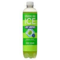 Sparkling Ice Life Savers Zero Sugar Green Apple Flavored Sparkling Water Beverage, 17 fl oz
