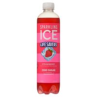 Sparkling Ice Life Savers Zero Sugar Strawberry Flavored Sparkling Water Beverage, 17 fl oz