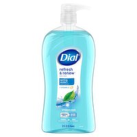 Dial Refresh & Renew Spring Water Scent Body Wash, 32 fl oz, 32 Fluid ounce