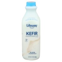 Lifeway Probiotic Plain Unsweetened Kefir, 32 fl oz, 32 Fluid ounce