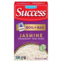 Success Boil-in-Bag Jasmine Fragrant Thai Rice, 4 count, 14 oz, 396 Gram