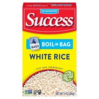 Success Boil-in-Bag White Rice, 4 count, 14 oz, 396 Gram