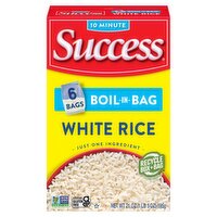 Success Boil-in-Bag White Rice, 6 count, 21 oz, 21 Ounce