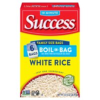 Success Boil-in-Bag White Rice Family Size, 6 count, 32 oz