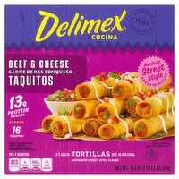 Delimex Beef & Cheese Taquitos, 16 count, 19.2 oz