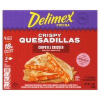 Delimex Chipotle Chicken Crispy Quesadillas, 2 count, 8 oz