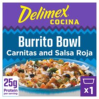 Delimex Cocina Carnitas and Salsa Roja Burrito Bowl, 10.5 oz