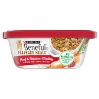 Purina Beneful Prepared Meals Beef & Chicken Medley Dog Food, 10 oz