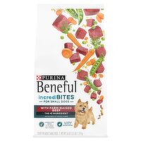 Purina Beneful IncrediBites with Farm-Raised Beef Food for Adult Small Dogs, 56 oz, 3.5 Pound