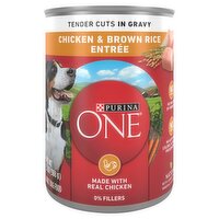 Purina ONE Tender Cuts in Gravy Chicken & Brown Rice Entrée Adult Dog Food, 13 oz