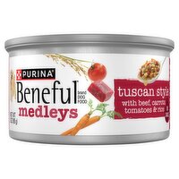 Purina Beneful Tuscan Style with Beef, Carrots, Tomatoes & Rice Medleys in Sauce Dog Food, 3 oz