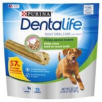 Purina DentaLife Daily Oral Care Dog Treats, Large, 18 count, 20.7 oz