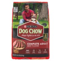 Purina Dog Chow Complete Adult Nutrition Beef Flavor Dog Food Smart Value, 18.5 lb