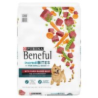 Purina Beneful IncrediBites with Farm-Raised Beef Food for Adult Small Dogs, 14 lb