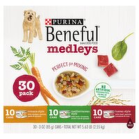 Purina Beneful Medleys Dog Food, 3 oz, 30 count