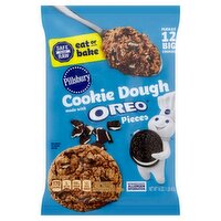 Pillsbury Cookie Dough Made with Oreo Pieces, 16 oz, 16 Ounce