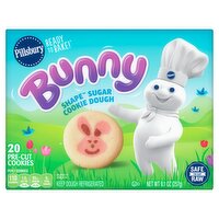 Pillsbury Ready to Bake! Bunny Shape Sugar Cookie Dough, 20 count, 9.1 oz