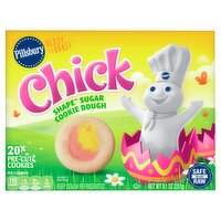 Pillsbury Ready to Bake! Chick Shape Sugar Cookie Dough, 20 count, 9.1 oz