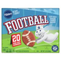 Pillsbury Football Cut-Out Sugar Cookie Dough, 7.2 oz, 7.2 Ounce