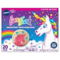 Pillsbury Ready to Bake! Unicorn Shape Sugar Cookie Dough Limited Edition, 20 count, 9.1 oz