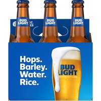 Bud Light Beer - 6 Pack Bottles, 72 fl oz, 72 Fluid ounce