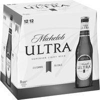 Michelob Ultra Beer - 12 Pack Bottles, 144 fl oz, 144 Fluid ounce