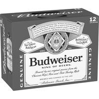 Budweiser Beer - 12 Pack Cans, 144 fl oz