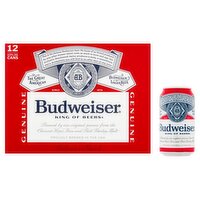 Budweiser Lager Beer, 12 count, 12 fl oz
