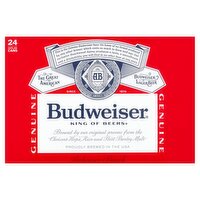 Budweiser Lager Beer, 24 count, 12 fl oz