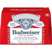 Budweiser Beer - 18 Pack Bottles, 216 fl oz