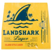 Landshark Island Style Lager Beer, 12 fl oz, 12 count