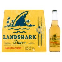 Landshark Island Style Lager Beer, 12 fl oz, 12 count
