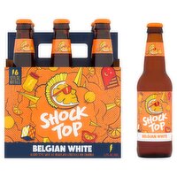 Shock Top Belgian-Style Wheat White Ale, 12 fl oz, 6 count