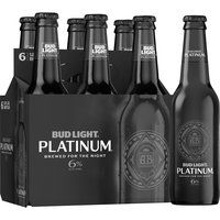 Bud Light Platinum Beer - 6 Pack Bottles, 72 fl oz, 72 Fluid ounce