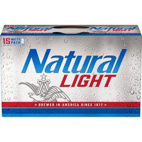 Natural Light Beer - 15 CT - Cans, 180 fl oz, 180 Fluid ounce